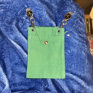 Hip Klip Hip Bag Wallet Green Canvas Pocket Hands Free Purse Belt Clips NWOT - Picture 1 of 4
