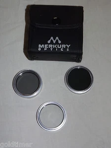 VINTAGE 3 MERKURY OPTICS JAPAN 37MM HIGH DEFINITION UV F-DL CAMERA FILTERS  - Picture 1 of 11