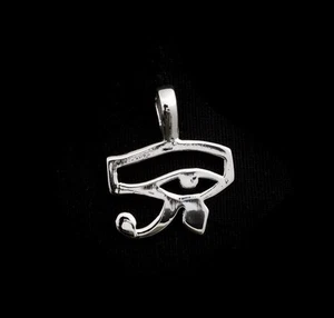 Pendente Occhio Di Horus Oudjat Egitto In Argento Massiccio 925 # K50 6920 - Foto 1 di 1