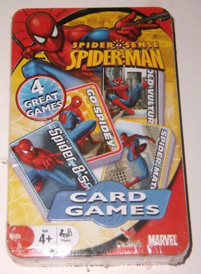 Spiderman Juegos de Cartas Tin Spider 8's Old Vulture Go Spidey Match NUEVO NOS Foto 1 de 2