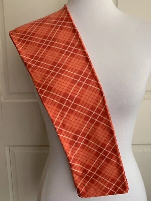 Lularoe Leggings TC Coral Melon Orange Off-White Cream Plaid Checks - Image 1 of 2