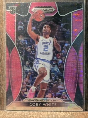 COBY WHITE 2019-20 Panini Prizm Draft Picks SP Pink Pulsar Prizm RC #70 Bulls - Image 1 of 2