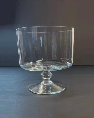 Pedestal de vidrio cilíndrico redondo de vidrio decorativo diseño Pearl Ridge de colección Foto 1 de 4