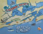 Orange Strand Alabama Karte Druck Alabama Staat Garnelen Strand Dekor Golf Küste