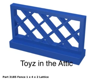 Lego 1x 3185 Blue Fence 1 x 4 x 2 Lattice 6971 Space - Picture 1 of 1