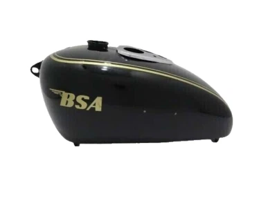 BSA M20/21 DLXM22/M23/24 Black Painted Golden Lining Petrol Tank Steel |Fit For - Imagem 1 de 4