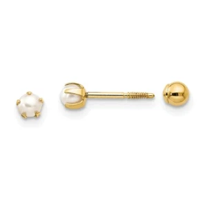 14k Madi K Reversible FW Cultured Pearl & Bead Earrings - Picture 1 of 3