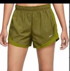 New Nike Tempo Women's Brief-Lined Running Shorts Large Green