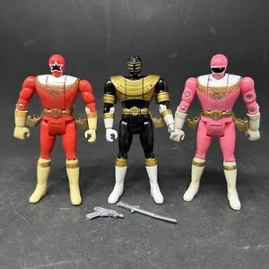 Power Rangers 5.5” Auto Morphin Flip Head Ranger Red Pink Black Bandai 1996 LotF - Picture 1 of 23