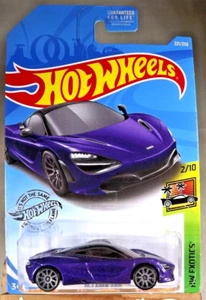 2019 Hot Wheels #221 HW Exotics 2/10 McLAREN 720S Purple w/Gray 10 Spoke Wheels - Picture 1 of 5