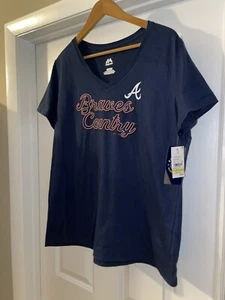 New size Large women’s Braves country Atlanta Braves short sleeve V-neck T-shirt - Picture 1 of 6
