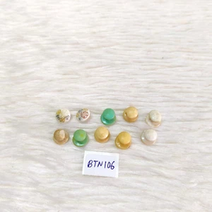 Vintage Unique Shape Buttons 10Pcs BTN106 - Picture 1 of 4