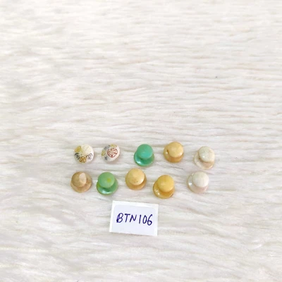 Vintage Unique Shape Buttons 10Pcs BTN106 - Image 1 of 4
