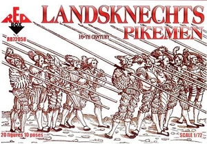 Red Box 72058 Landsknechts Pikemen 16 Century Plastic 1/72 scale model kit - Bild 1 von 8