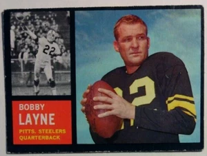 1962 NFL PITTSBURG STEELERS QB BOBBY LANE TOPPS #127 FOOTBALL CARD - Picture 1 of 2