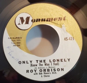 Roy Orbison ONLY THE LONELY (ROCK N ROLL 45)#421 PLAYS VG++ NO NOISE! - Picture 1 of 4