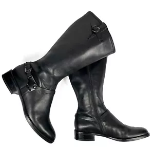 Ecco Hobart Damenreitstiefel Gr. 41 / US 9-9,5 schwarz Leder seitlicher Reißverschluss Harness - Bild 1 von 13