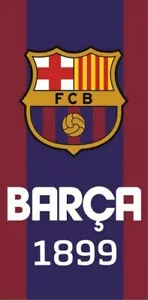 More details for fcb barcelona football club xl 150 x 75 100% cotton towel beach holiday t1