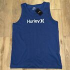 Hurley Men’s Blue Logo Jersey Graphic Tank Top Size Medium Cotton NEW