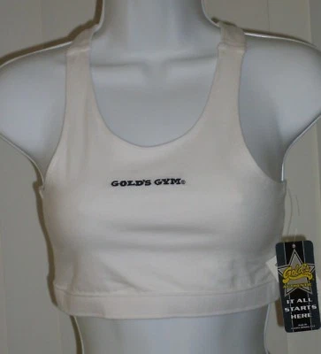 Sujetador deportivo dorado blanco gimnasio gimnasio-dri mediano Foto 1 de 2