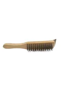 100x Wooden Wire Grill Chargrill Brush & Scraper 5 Row Bulk Wholesale Cleaning - Picture 1 of 3