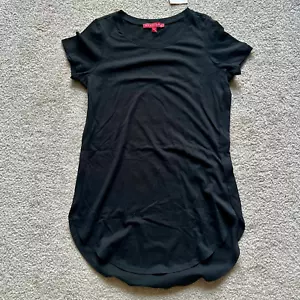 Saks Fifth Avenue Women Black Short Sleeve T-Shirt Small (S) - Picture 1 of 2