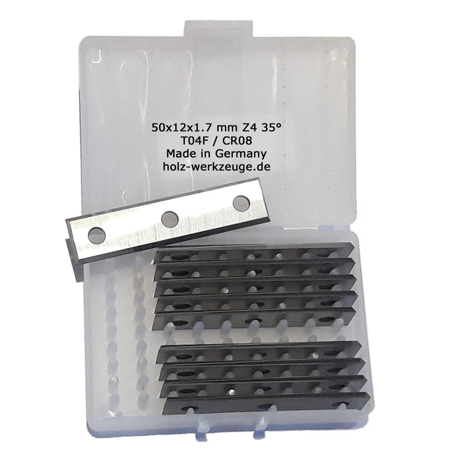 HOLZ-WERKZEUGE HW-Wendeplatten / Wendemesser 50x12x1,7 mm Z4 3-Loch