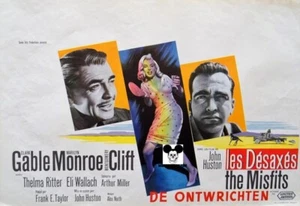 THE MISFITS - LES DESAXES - MARILYN MONROE - ORIGINAL BELGIAN MOVIE POSTER - Picture 1 of 1