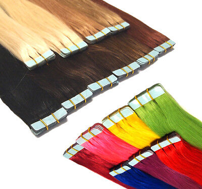 Tape In / On 100% Echthaar Remy Hair Extensions Haarverlängerung 2,5g / Tresse • 141.90€