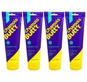 4PACK Chamois Butt'r Eurostyle Cooling Cream Butter Bike Cycling Shorts 8oz Tube - Picture 1 of 3