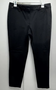 White House Black Market The Skimmer Trouser Pants Cotton Blend Black Size 8 EUC - Picture 1 of 9