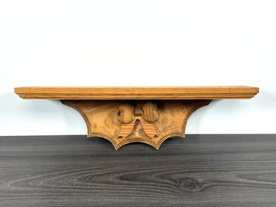 Vtg Wood Wall Shelf Bow Ribbon Accent 15” Long Cottage Country, Nursery Decor - Image 1 of 4