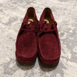 Clarks Original’s Mujer Plataforma Gamuza Wallabee Zapatos Cómodos Con Cordones Reino Unido 8/UE42 - Imagen 1 de 10