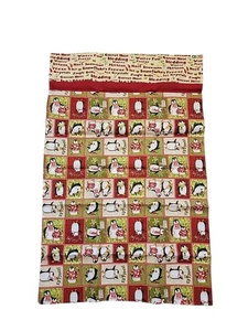 New Handcrafted Standard Christmas Penguins Primitive Pillowcase - Picture 1 of 4