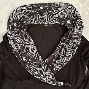 Lily by Firmiana Spinnennetz Tunika Top Damen L schwarz Stretch Goth Halloween - Bild 1 von 11