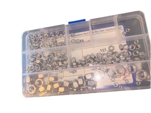 280 Edelstahl Selbstsichernde Muttern M2/2,51/34/56/8 30 x Muttern Sortiment Set - Bild 1 von 2