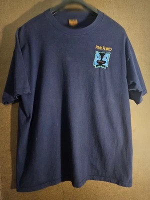 Vintage Pink Floyd T Shirt 90s Brockum Division Bell Embroidered Logo USA L - Imagem 1 de 4