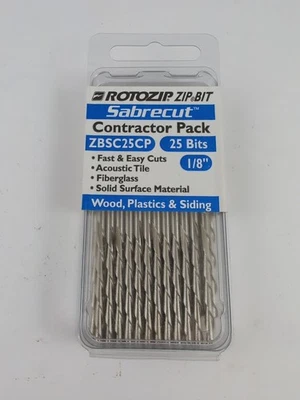 Rotozip Sabrecut 1/8 In. Multi-Purpose Zip Bit (25-Pack) ZBSC25CP Contractor