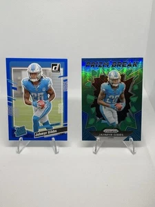 2023 Panini- Jahmyr Gibbs- 2 Card Lot- Prizm/Donruss- Rookie (RC) - Picture 1 of 2