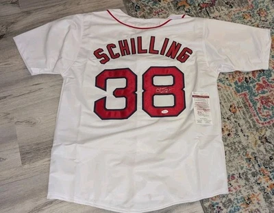 Curt Schilling Boston Red Sox Signed Baseball Jersey JSA Certified - Image 1 of 4