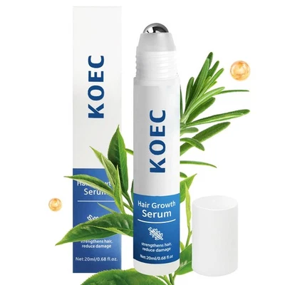 Suero de crecimiento del cabello enrollable para hombres y mujeres - Tratamiento avanzado del cuero cabelludo con 01  Foto 1 de 4