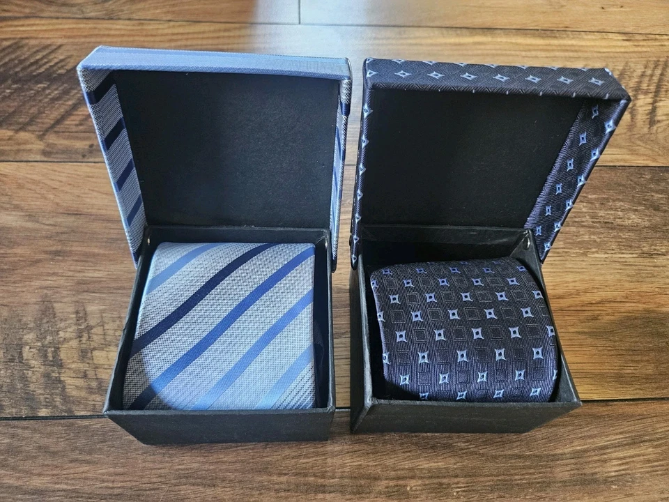 Zwei Krawatten Herren blau - in Geschenkbox  - Bild 1 von 1