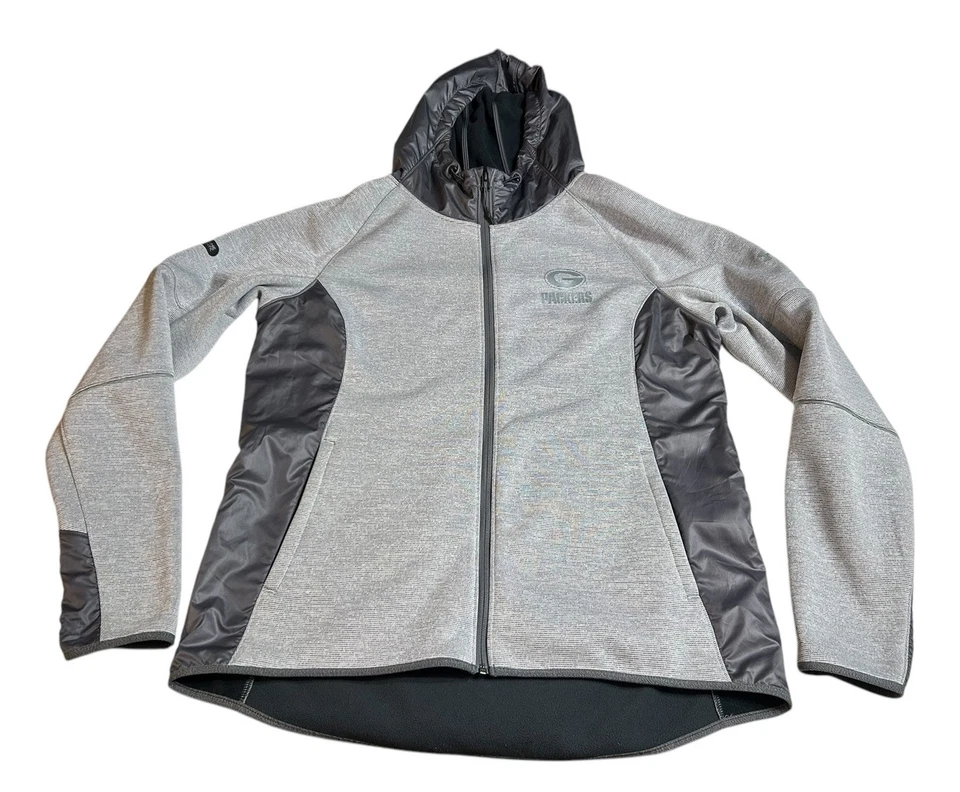 NFL 绿湾包装工队 Under Armour 组合正品全拉链运动衫女式 XL — 第 1/4 张图片