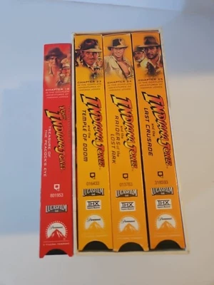 Indiana Jones Trilogy VHS 3-Tape Box and Young Indiana Jones - Image 1 of 4