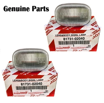 Genuine Hilux KUN16 KUN15 GGN25 GGN15 Side Repeater Turn Signal Lamp Clear x2 - Image 1 of 4