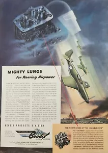 Bendix Aviation Corporation 1945 anuncio vintage pulmones poderosos - Imagen 1 de 1