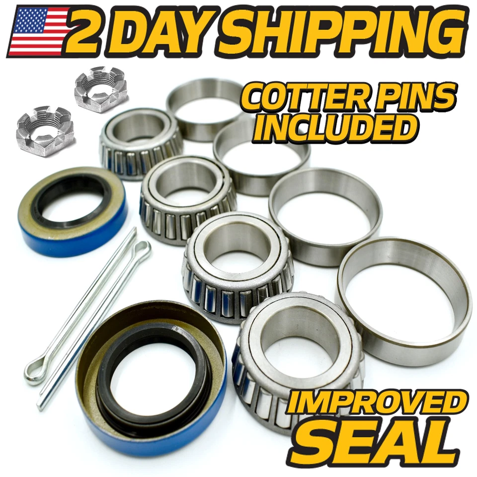 HD SWITCH (2 Kits) Front Axle Wheel Bearings Seal Rebuild Fits EZGO Golf Cart Electric Gas