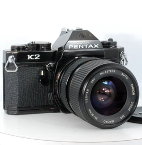 Pentax K2 Black film camera Zoom Chinon 35-80mm F3.5-4.9 [Exc+3] from Japan 876* - Picture 1 of 24