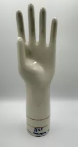 Vintage General Porcelain Hand Glove Mold, Nov 7, 1966, Size 8.5F, 14" Long - Picture 1 of 6