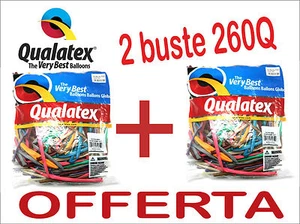 Palloncini modellabili (2 pacchi) QUALATEX 260Q BUSTA 100pz Color Mix sculture